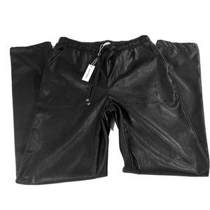 NWT $119 - Max Studio Women's Black Lined Faux Leather Dress Pant Size Small